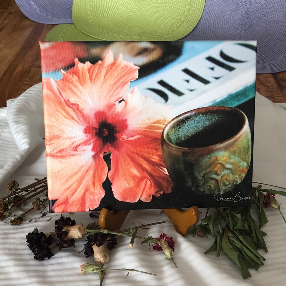 Original Tropical desk art 8x8